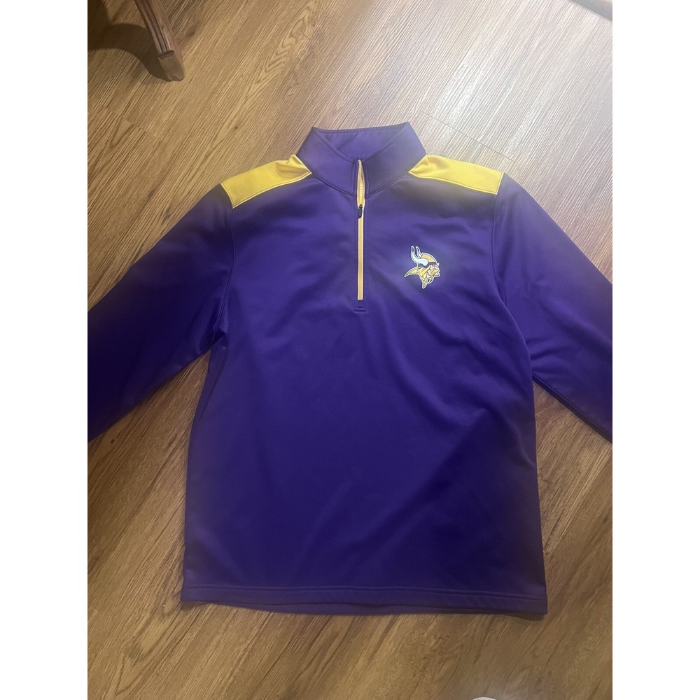 Minnesota Vikings Jacket Men's Large Purple NFL Lightweight Performance Material